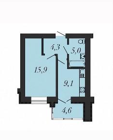 Продаж 1 кімнатної вул. Б.Хмельницького, 31