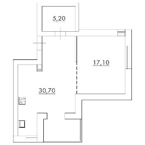 Сучасна простора 1-кімн 53 м2 в новобудові ЖК Desna Park Residence