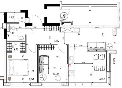 Від власника 60 м. Площа Толбухіна., 2-к кв. в ЖК Manhattan (Манхеттен) ! Ремонт