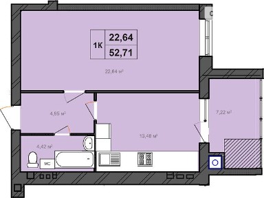 Продаж 1к квартири 53 кв. м на просп. Миру 41/1 • ID 34909514