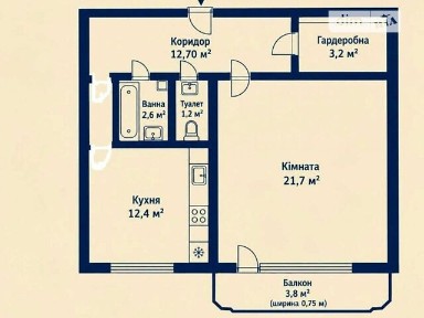 Продаж 1к квартири 54 кв. м на вул. Велика Житомирська 8Б • ID 34909832