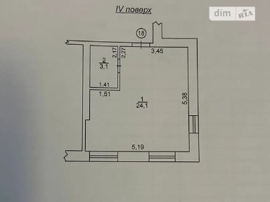 Продаж 1к квартири 28 кв. м на вул. Грушевського Михайла 16 • ID 34922079