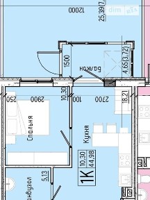 Продаж 1к квартири 46 кв. м на вул. Слобідська 56 • ID 34912973