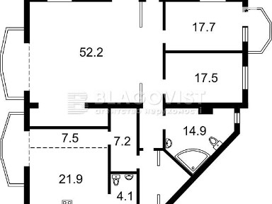 Продаж 4к квартири 190 кв. м на вул. Антоновича 140 • ID 34899743