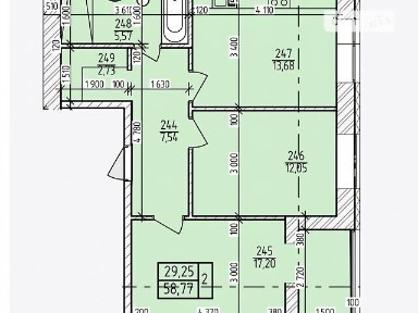 Продаж 2к квартири 59 кв. м на вул. Озерна 16А/1 • ID 34894730