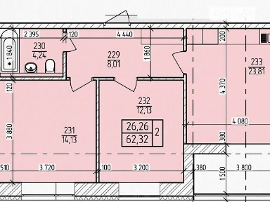 Продаж 2к квартири 62.3 кв. м на вул. Озерна 16А/1 • ID 34894424