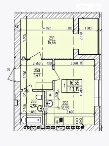 Продаж 1к квартири 43 кв. м на вул. Озерна 16А/1 • ID 34893990