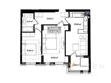 Продаж 2к квартири 64.38 кв. м на вул. Національної Гвардії 15 • ID 34893567