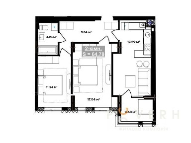 Продаж 2к квартири 64.38 кв. м на вул. Національної Гвардії 15 • ID 34893567