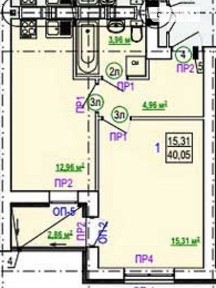Продаж 1к квартири 40 кв. м на вул. Борткевича 13 • ID 34893503