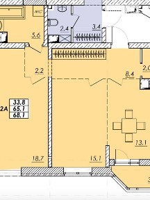 Продаж 2к квартири 66 кв. м на вул. Прохоровська • ID 34893444
