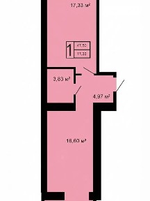Продаж 1к квартири 46 кв. м на вул. Героя України Дмитра Крамара • ID 34888345