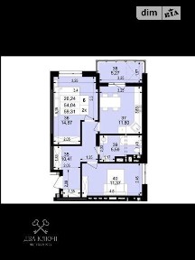 Продаж 2к квартири 59.31 кв. м на вул. Стецька Ярослава • ID 34886321