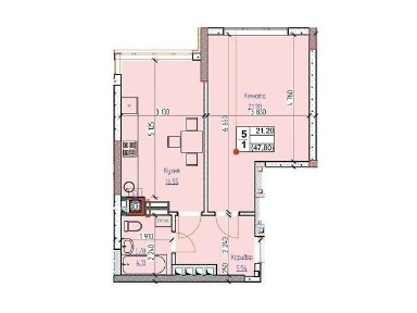 Продаж 1к квартири 47.8 кв. м на вул. Машинобудівників 18 • ID 34865794