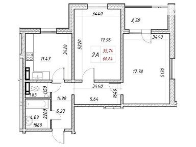 Продаж 2к квартири 67 кв. м на вул. Меліоративна 18А • ID 34862575