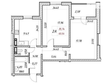 Продаж 2к квартири 67 кв. м на вул. Меліоративна 18А • ID 34862575