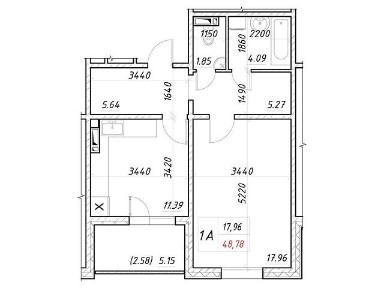 Продаж 1к квартири 49 кв. м на вул. Меліоративна 18А • ID 34862443