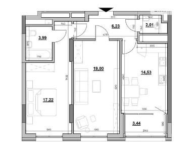 Продаж 2к квартири 66 кв. м на вул. Андрія Верхогляда 30, кв. 104 • ID 34930265