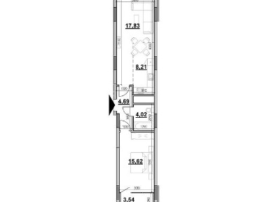 Продаж 1к квартири 53 кв. м на вул. Андрія Верхогляда 30, кв. 103 • ID 34930251