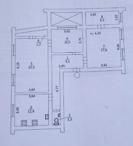 4 кім. квар. Центр. Новосельська. Високий перший поверх.