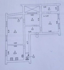 4 кім. квар. Центр. Новосельська. Високий перший поверх.