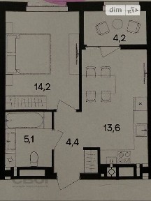 Продаж 1к квартири 41.5 кв. м на вул. Левка Лук'яненка • ID 34918098