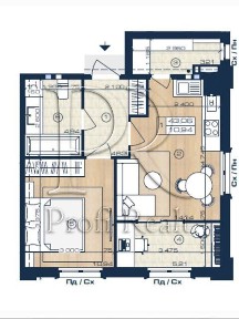Продаж 1к квартири 42.64 кв. м на вул. Паркова 5 • ID 34941822