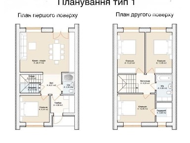 Продаж 2 поверхового таунхауса з ділянкою на 1.5 сотки, 107 кв. м, 4 кімнати, на вул. Леха Качинського • ID 34947352