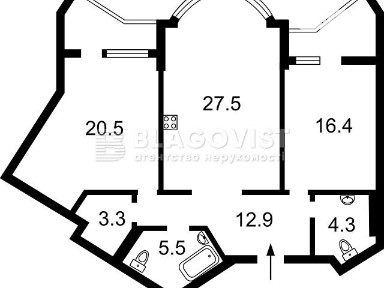 Продаж 3к квартири 98 кв. м на вул. Чавдар Єлизавети 2 • ID 34949661