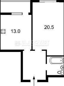 Продаж 1к квартири 46 кв. м на вул. Воскресенська 14Е • ID 34949456
