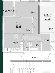 Продаж 2к квартири 63.33 кв. м на вул. Краснова • ID 34960672
