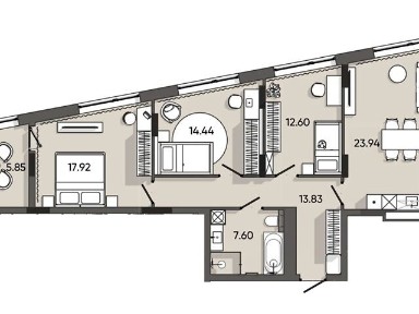 Продаж 3к квартири 96 кв. м на вул. Пластова 4 • ID 34961497