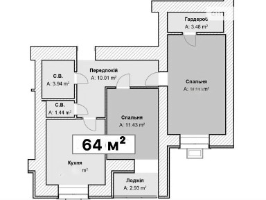 Продаж 2к квартири 64 кв. м на пров. Тихого 2К/1 • ID 34971941