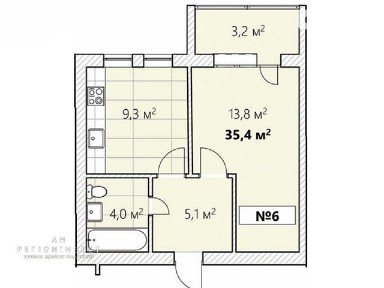 Продаж 1к квартири 35.6 кв. м на вул. Чубинського • ID 34969909
