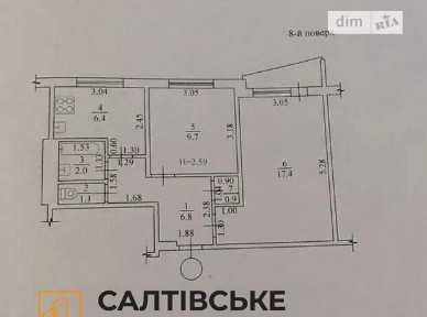 Продаж 2к квартири 46 кв. м на просп. Тракторобудівників 103 • ID 34972562