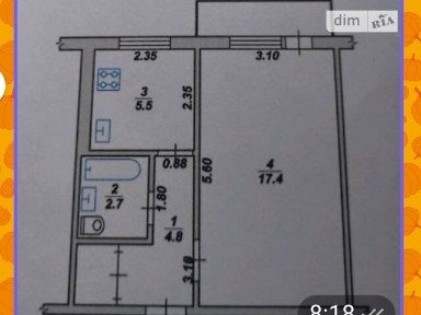 Продаж 1к квартири 31.5 кв. м на вул. Степана Бандери 12 • ID 34976076