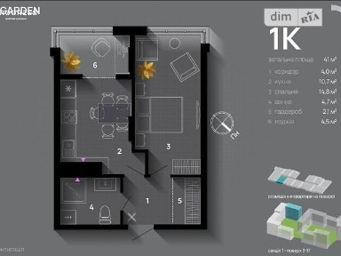 Продаж 1к квартири 40 кв. м на вул. Хриплинська 9 • ID 34977939