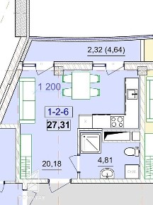 Продаж 1к квартири 27.31 кв. м на плато Аркадійське 5 • ID 34988237