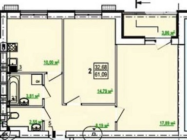Продаж 2к квартири 61 кв. м на вул. Борткевича 11 • ID 34992313