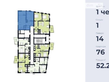 Продаж 1к квартири 52.23 кв. м на вул. Щурата • ID 34995335