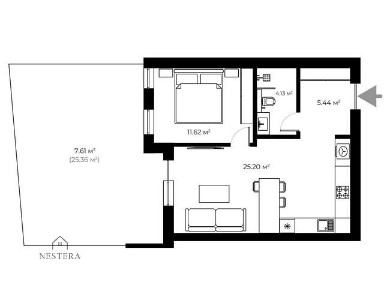 Продаж 1к квартири 54 кв. м на вул. Мальовнича 2 • ID 34993772