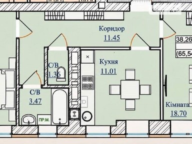Продаж 2к квартири 67.2 кв. м на вул. Кузьми Скрябіна 14, кв. 5 • ID 34998739