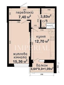 Продаж 1к квартири 41 кв. м на вул. Валерʼяна Підмогильного 5 • ID 34999077