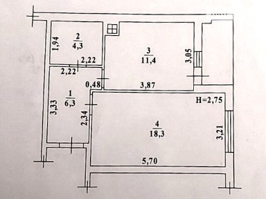 Продаж 1к квартири 42 кв. м на мас. Радужний • ID 35001893