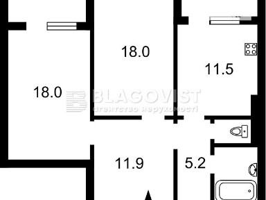 Продаж 2к квартири 78 кв. м на вул. Ревуцького 54 • ID 35004019