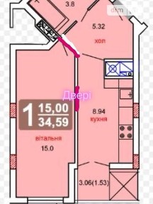 Продаж 1к квартири 36.8 кв. м на вул. Леоніда Перфецького 2, кв. 18 • ID 35002746