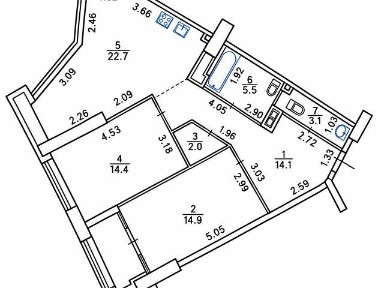 Продаж 2к квартири 79.9 кв. м на просп. Берестейський 11 корпус 3 • ID 35002323