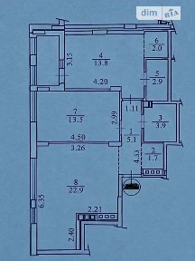 Продаж 2к квартири 70 кв. м на вул. Салютна 2 корпус 22 • ID 35007963