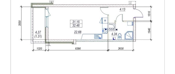 Продам квартиру-студію в ЦЕНТРІ, ЖК Удобний