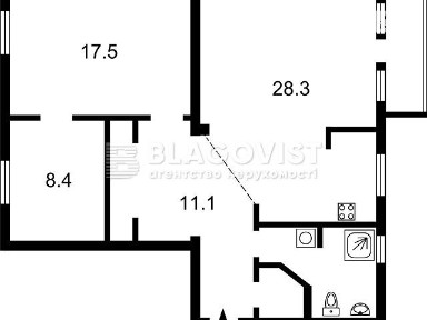 Продаж 2к квартири 76 кв. м на бул. Лесі Українки 28А • ID 35013275